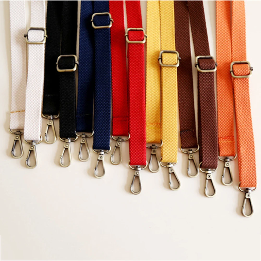 Top Trends: 130cm Canvas Adjustable Bag Strap Unisex Fashion Replacement Candy Color Bag Shoulder Strap Belts Pure Color Bag Accessories Shoppable Styles