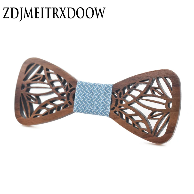 Top Trends: New Arrival Hollow Wood Bow Ties For Mens Wedding Suits Wooden Bow Tie Butterfly Shape Leaves Bowknots Gravatas Slim Cravat Shoppable Styles - Image 4