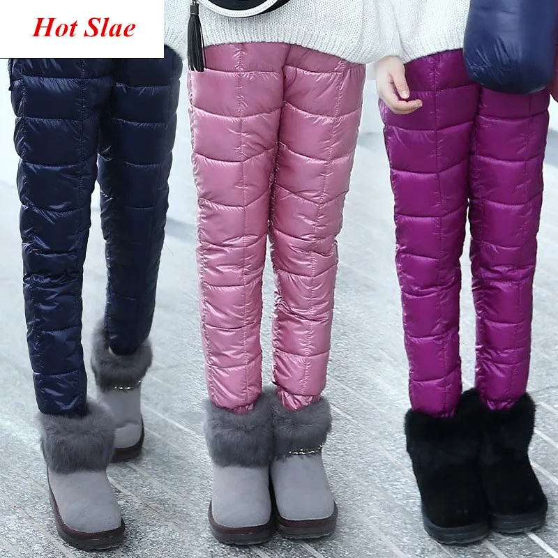 Top Trends: Winter Children Down Cotton Clothing Boys Pants Girls Leggings Kids Warm Down Trousers Windproof Waterproof Snow Pants For Kids Shoppable Styles