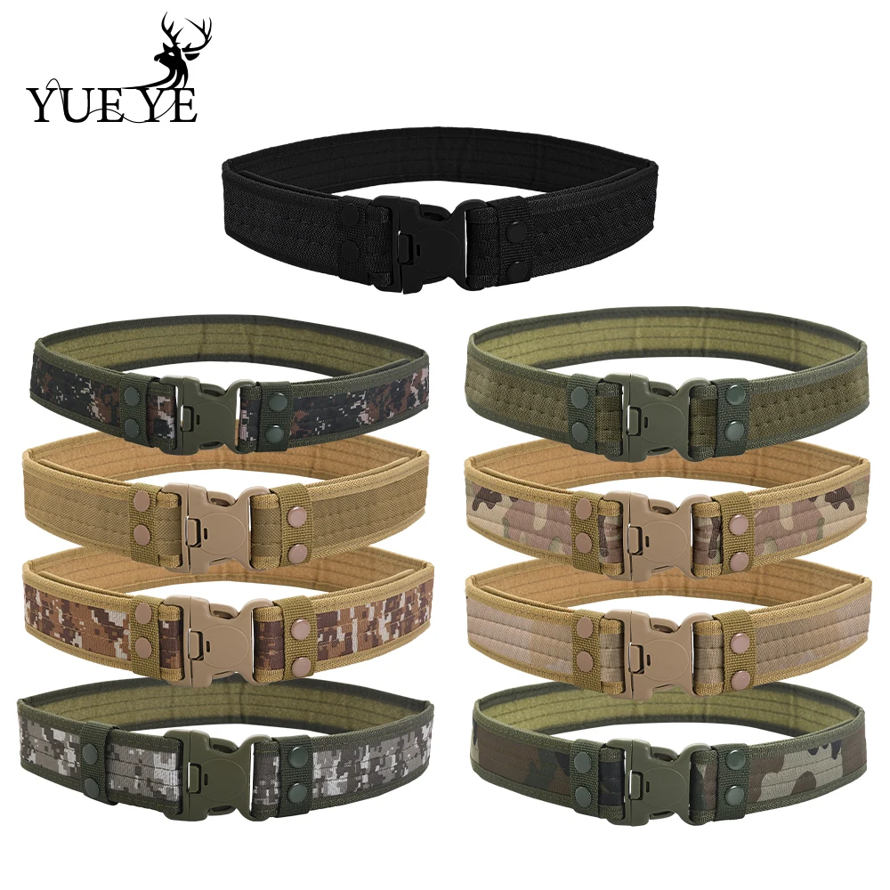 Top Trends: 130cm Outdoor Tactical Camouflage Belt Multi-functional Quick Release Military Combat Belt Hunting Training Belt Men&#039;s Camouflag Shoppable Styles