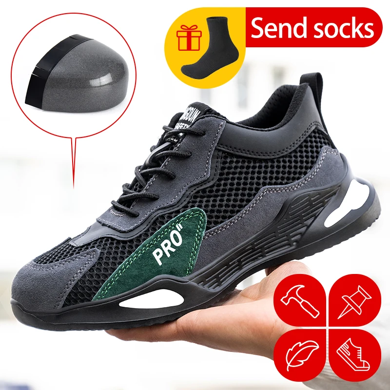 Top Trends: Safety Work Shoes Men Anti-Smashing Indestructible Steel Toe Cap Puncture-Proof Boots Lightweight Male Sofe Women Cosy Sneakers Shoppable Styles