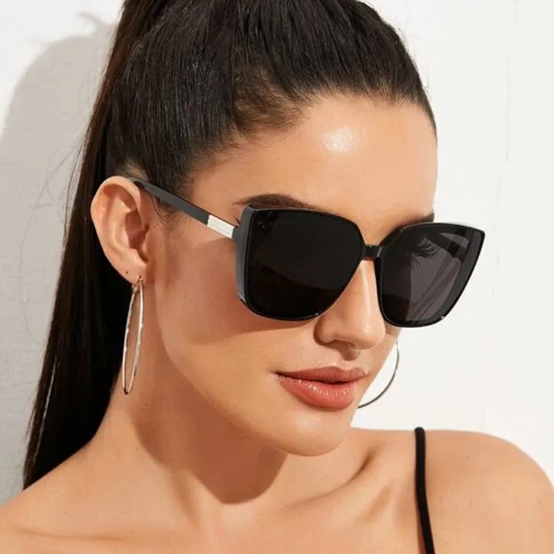 Top Trends: Fashion Square Sunglasses Women Luxury Brand Big Frame Cat Eye Sun Glasses Ladies Classic Vintage Goggle Female GlassesUV400 Shoppable Styles