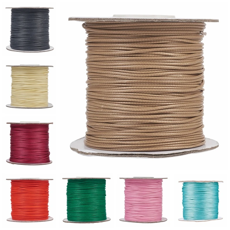 Top Trends: 85yards / roll 1mm Korean Waxed Polyester Cord Beading Thread String Strap Multi Colors For Jewelry Making DIY Necklace Bracelet Shoppable Styles