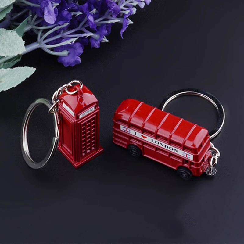 Top Trends: New London Red Bus Key Chain Post Mail Box Key Holder Telephone Booth Charm Pendant Keychain For Men Women Party Gift Key Ring Shoppable Styles