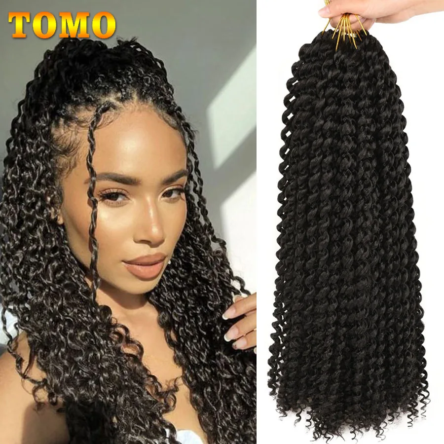 Top Trends: TOMO Passion Twist Hair 14 18 22 Inch 22 Roots Ombre Water Wave Crochet Hair Long Bohemian Synthetic Braiding Hair Extensions Shoppable Styles