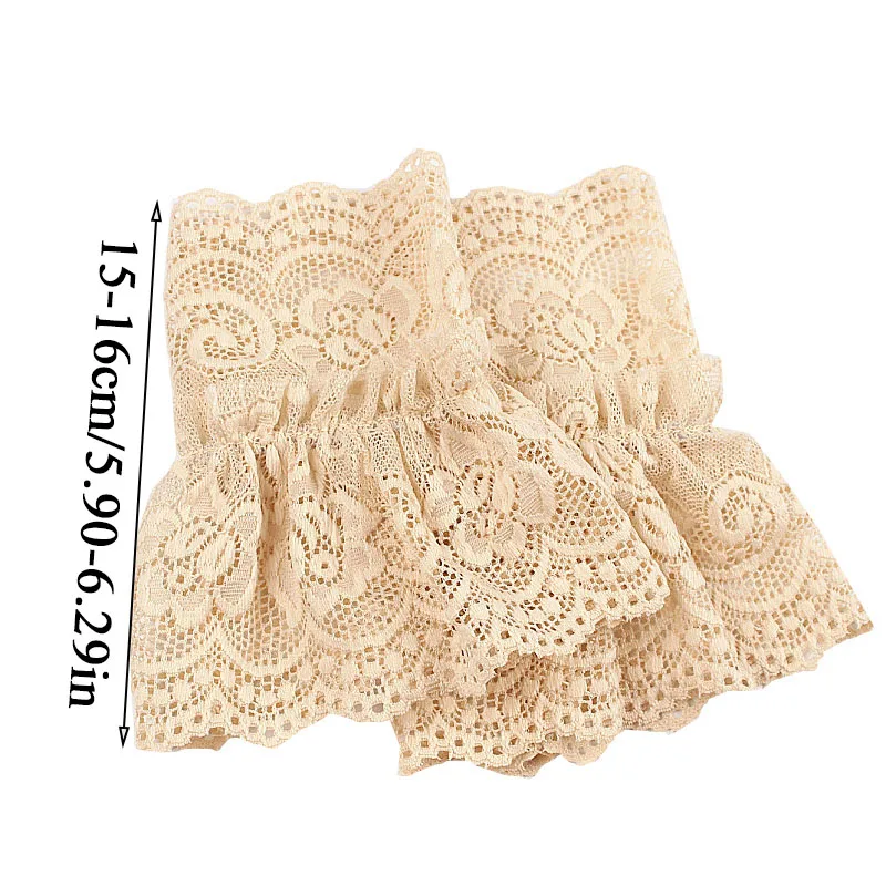 Top Trends: Detachable Cuffs Lace Ruffles Elbow Sleeve Cuff Fake Sleeve Arm Cover Scar Cover Gloves Sun Protection Female Transparent Cuffs Shoppable Styles - Image 3