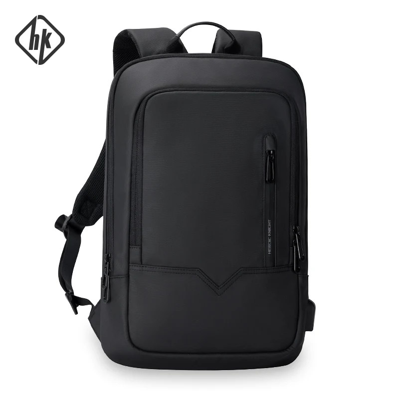 Top Trends: Hk Slim Laptop Backpack Men 14 Inch Office Work Women Backpack Thin Business Bag Unisex Black Ultralight Small Backpack School Shoppable Styles