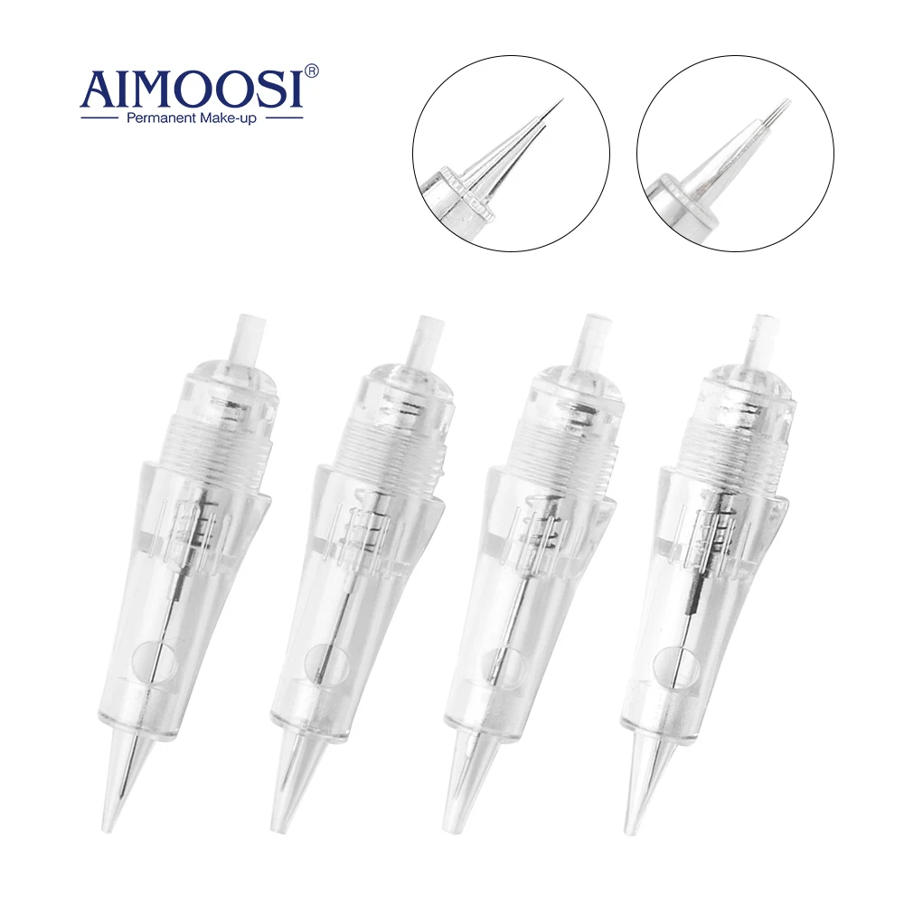 Top Trends: AIMOOSI 15Pcs A5 Tattoo Microblading Piercing Needles For Semi Permanent Eyebrows Lip Makeup PMU Tattoo Machine Gun Consumables Shoppable Styles