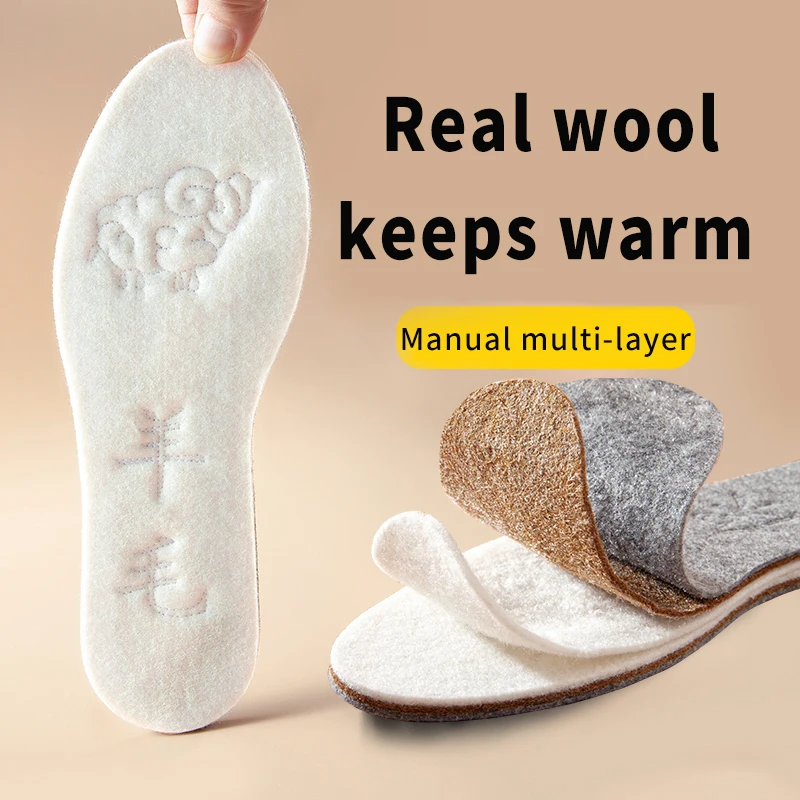 Top Trends: Winter Warm Insoles For Shoes Men Women Wool Thicken Soft Shoes Pads Breathable Skin-friendly Cotton Cashmere Keep Warm Insole Shoppable Styles