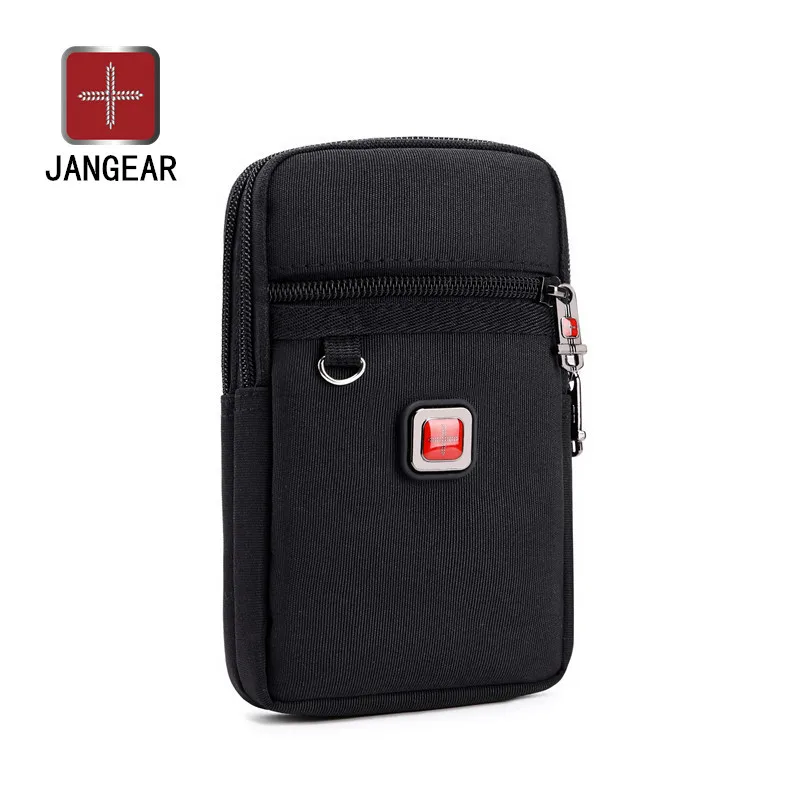 Top Trends: JANGEAR Gaterproof Oxford Cloth Mobile Phone Waist Bag Key Coin Wallet Men&#039;s Mobile Phone Bag Multi Function Retro Messenger Bag Shoppable Styles