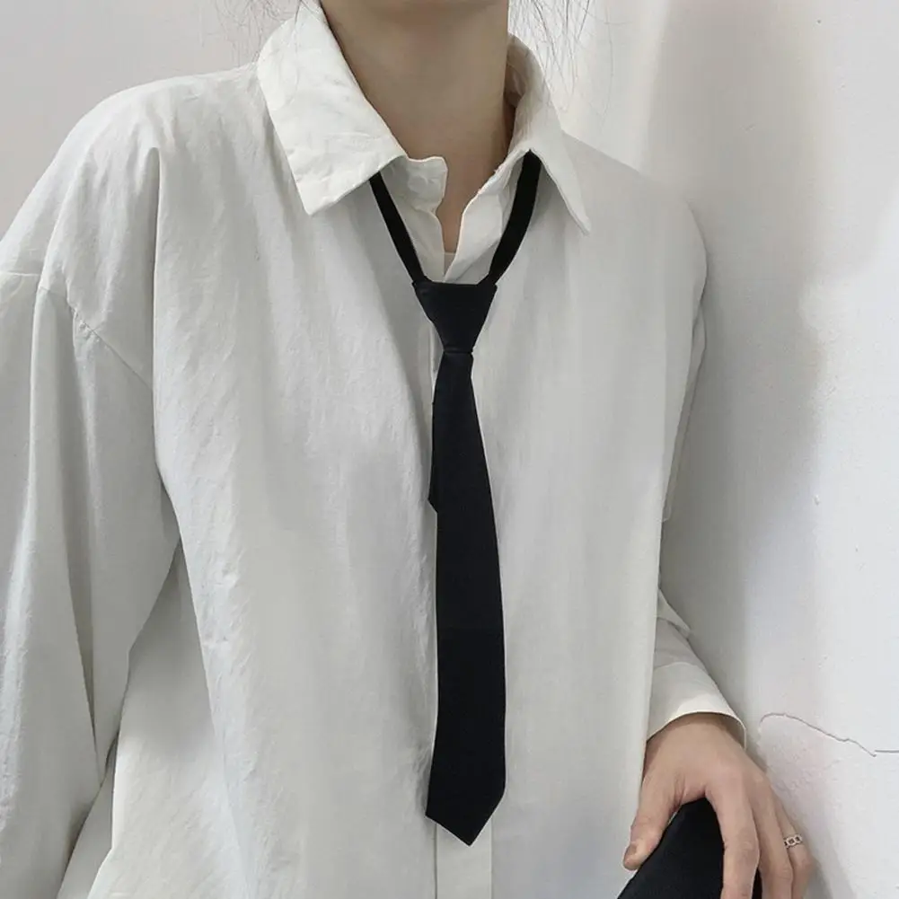 Top Trends: Women Ties Retro Silky Narrow Necktie Slim Smooth Womens Unisex Elegant Trendy Necktie All-match 2022 Simple Style Korean Shoppable Styles - Image 3