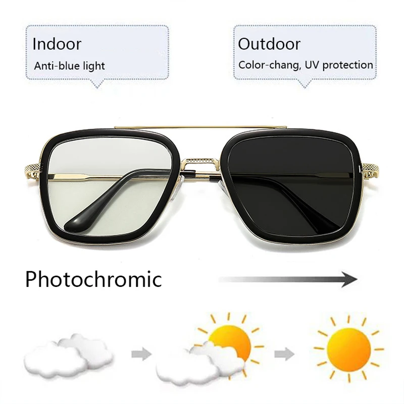 Top Trends: Photochromic Anti Blue Light Glasses Men Women Optical Eyeglasses Frame Decorative Outdoor Color Changed Sunglasses Lentes UV400 Shoppable Styles