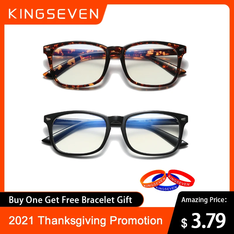 Top Trends: KINGSEVEN Blue Light Blocking Glasses Square Eyeglasses Anti Blue Ray Computer Game Glasses Frame Thanksgiving Activity 2023 Shoppable Styles