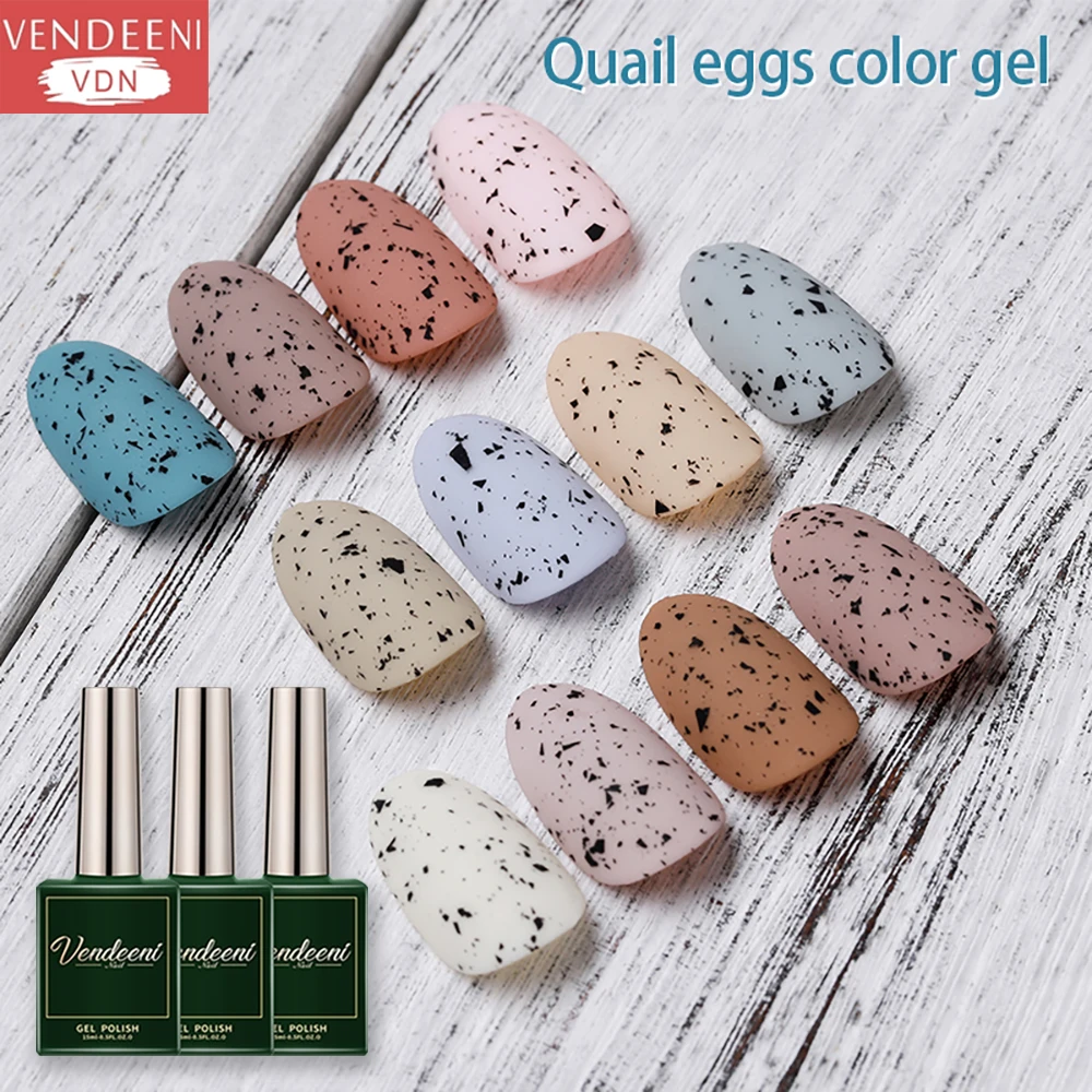 Top Trends: Vendeeni Eggshell Gel Nail Polish 15ml Clear UV LED Soak Off Gel Varnish Special Black Material Nail Gel With Any Color Base Shoppable Styles