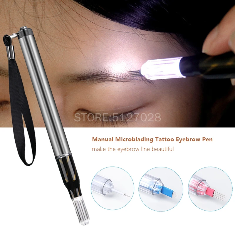 Top Trends: Microblading Tattoo Accessories Professional Permanent Makeup Manual Pen With LED Light For Micro Eyebrow Lip Hand Tools Supply Shoppable Styles