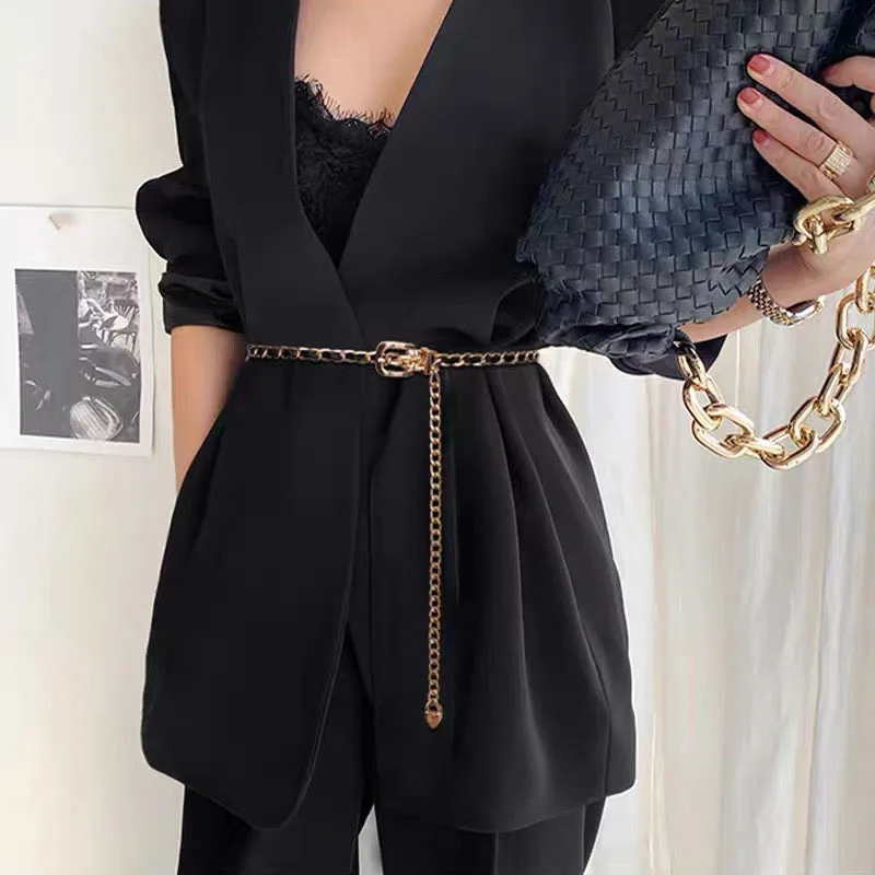 Top Trends: Women Waist Chain Belt Gold Body Dress Belt Female Leather Belt Mini Fashion Woman Thin Chain Cloth Accessories Shoppable Styles