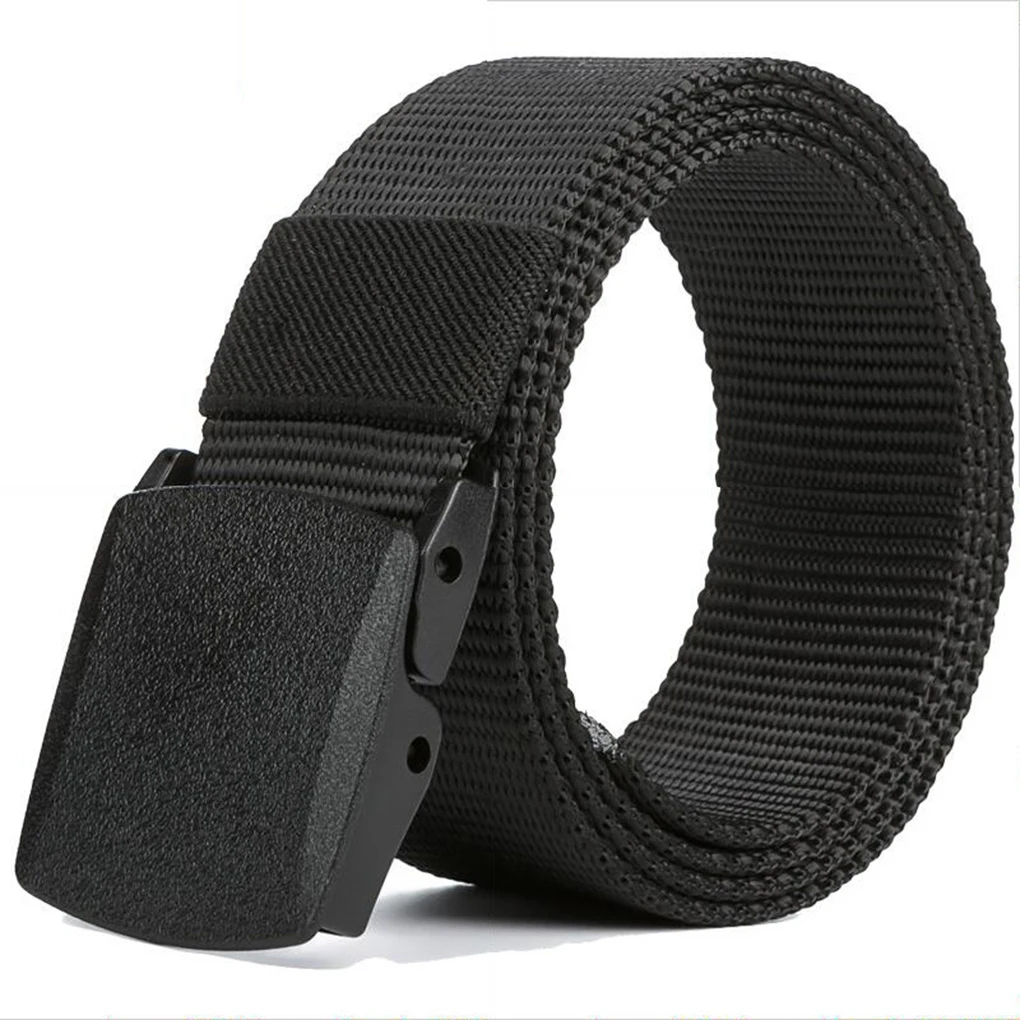 Top Trends: Fashion Men&#039;s Belt No Metal Plastic Buckle Canvas Outdoor Belts Casual Jeans Belt Breathable Wear-resistant Belt Shoppable Styles