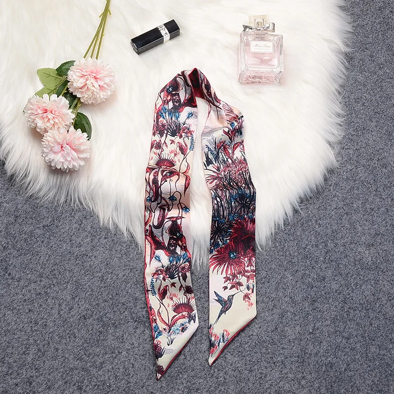 Top Trends: Fashion Beach Bag Scarves Twill Print Head Scarf Ladies Tied Hair Headband Ribbon Retro Wrist Towel BS79 Shoppable Styles