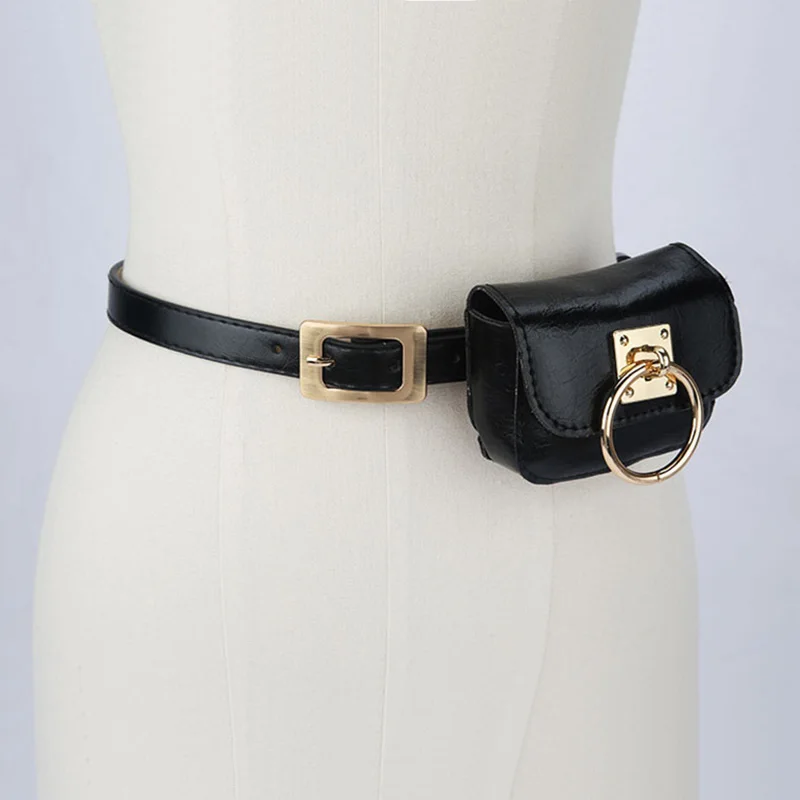 Top Trends: Fashion Leather Belt Bag For Women Luxury Designer Brand Square Pin Buckle Waist Strap Jeans Dress Female Decoration Waistband Shoppable Styles