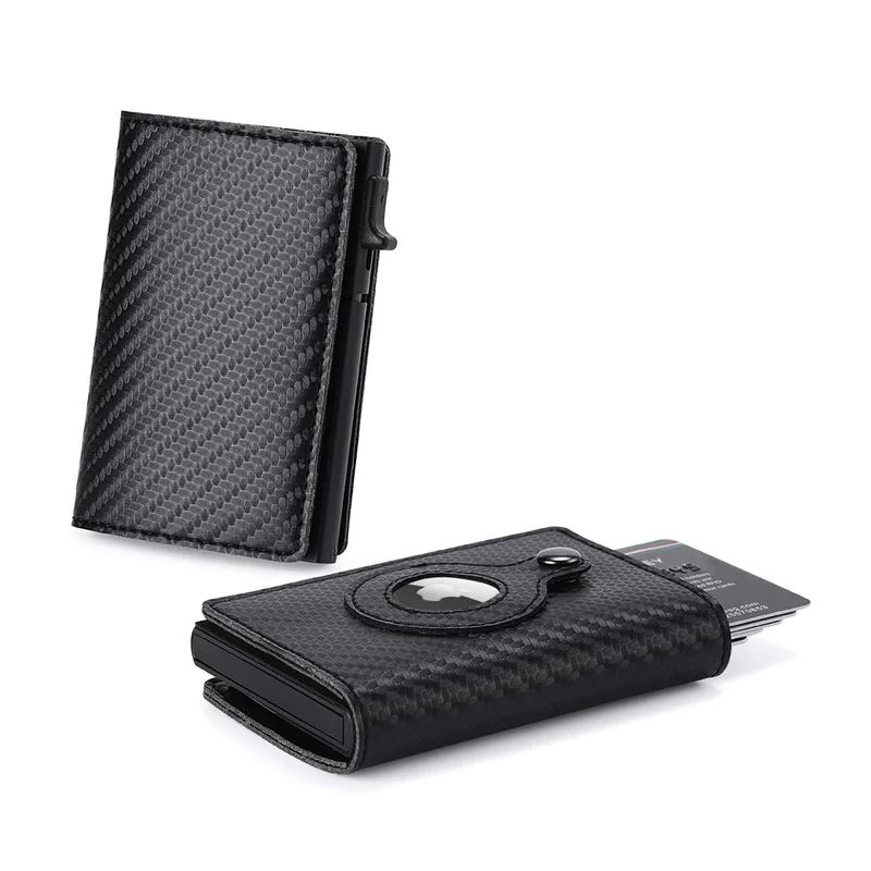 Top Trends: Top Carbon Fiber For Apple Airtag Wallet Men Business ID Credit Card Holder Rfid Slim Anti Protect Airtag Slide Wallet Dropship Shoppable Styles