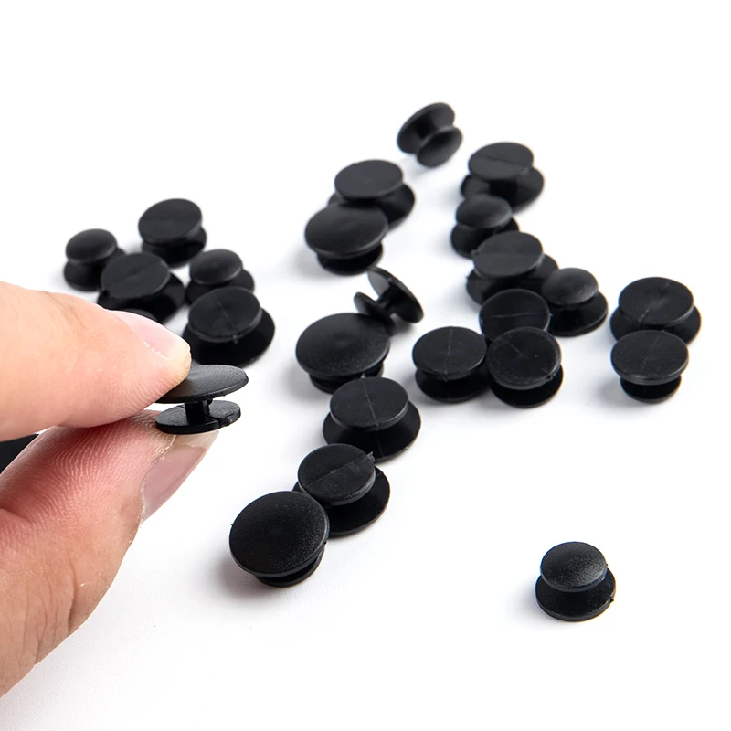 Top Trends: 25pcs Lightweight Buckles Plastic Buttons Black Ornaments For DIY Shoes Charms Kids Shoe Accessories Shoppable Styles