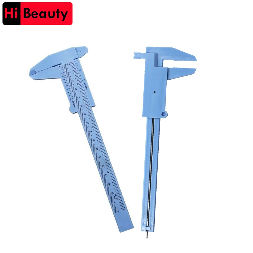 Top Trends: 1PC Portable 150mm Plastic Eyebrow Makeup Measuring Vernier Caliper Tattoo Caliper Ruler Permanent Makeup Measurement Tools Shoppable Styles