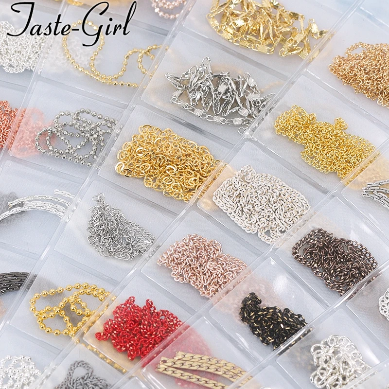 Top Trends: 1 Pack Mixed Style Gold Silver Metal 3d Nail Art Decorations Rhinestones Claw Chain Alloy Manicure Nails Accessories New Arrive Shoppable Styles