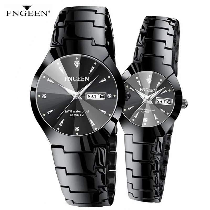 Top Trends: 2024 Luxury Brand FNGEEN Women Watches Men Watch Fashion Steel Wristwatch Gift For Couple Watches For Lovers Relogio Feminino Shoppable Styles