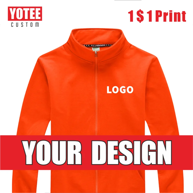 Top Trends: YOTEE Autumn And Winter Casual High-quality Long-sleeved Jacket LOGO Group Custom Cotton Men And Women LOGO Embroidered Jacket Shoppable Styles