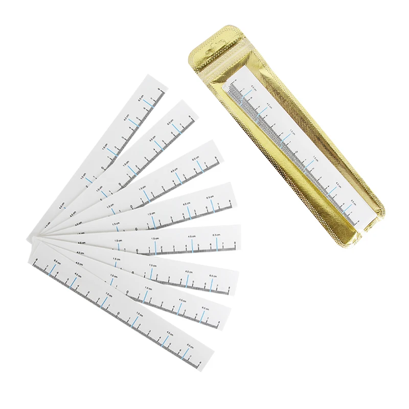 Top Trends: 25pcs Disposable Eyebrow Ruler Sticker Microblading Eyebrow Stencil Brow Measuring Tools Permanent Makeup Supply PMU Accessories Shoppable Styles