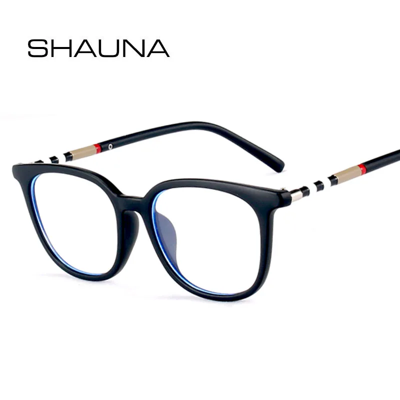 Top Trends: SHAUNA Anti Blue Light TR90 Women Cat Eye Glasses Frames Luxury Men Optical Computer Glasses Shoppable Styles