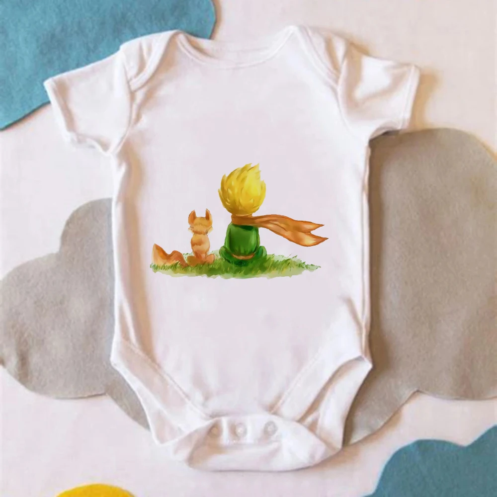 Top Trends: Little Prince And Fox Print Newborn Clothes 2021 New Style Aesthetic Baby Girl Baby Boy Bodysuit Harajuku Trend Ropa Bebe Shoppable Styles