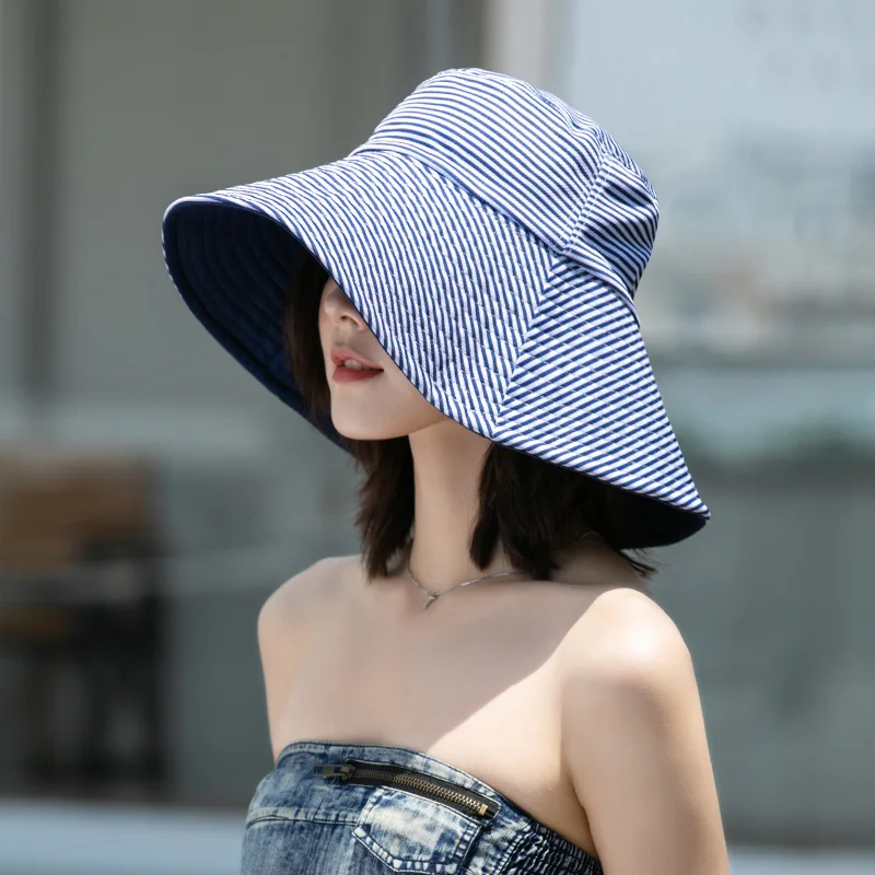 Top Trends: K174 Bucket Hat Double-Sided Panama Hat Women's Bucket Hat Panama Sombrero Summer Anti-UV Sun Visor Sun Hat Sun Protection Cap Shoppable Styles - Image 3