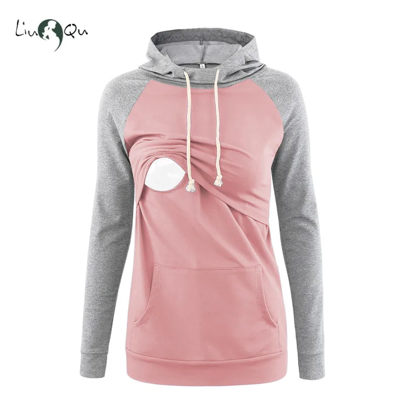 Top Trends: Liu&amp;Qu Womens Fleece Maternity Nursing Hoodie Sweatshirt Hoodies Long Sleeve Breastfeeding Pregnancy Top Kangaroo Pocket Clothes Shoppable Styles