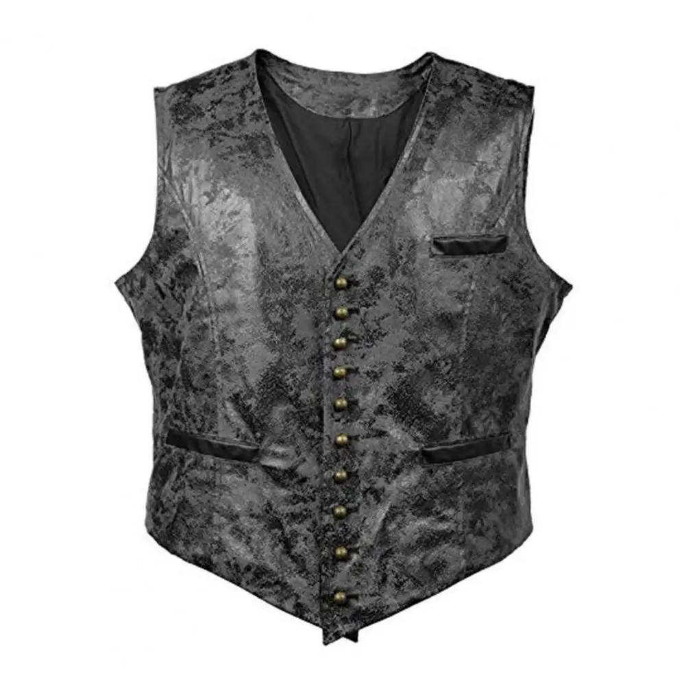 Top Trends: Dropshipping 2021 New Men Waistcoat Steampunk V Neck Sleeveless Vintage Spring Vest For Cosplay Shoppable Styles