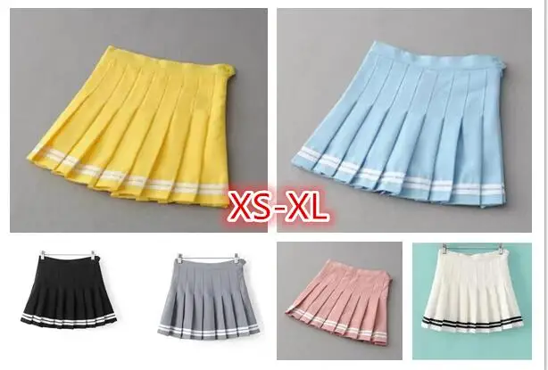 Top Trends: Sweet Pleated Skirt Women Preppy Style Mini High Waist Skirt Girls Vintage Black White Cute School Uniforms Skirts Shoppable Styles