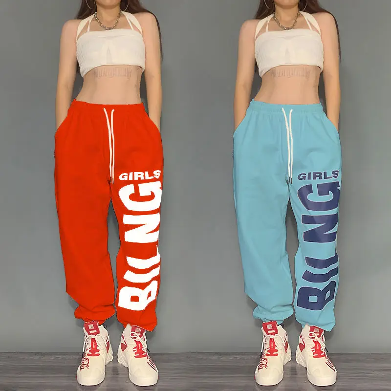 Top Trends: Woman High Waist Loose Tie Feet Letter Sweatpants Pockets Printing Fashion Streetwear High Street Jogging Sports Women's Pants Shoppable Styles - Image 4