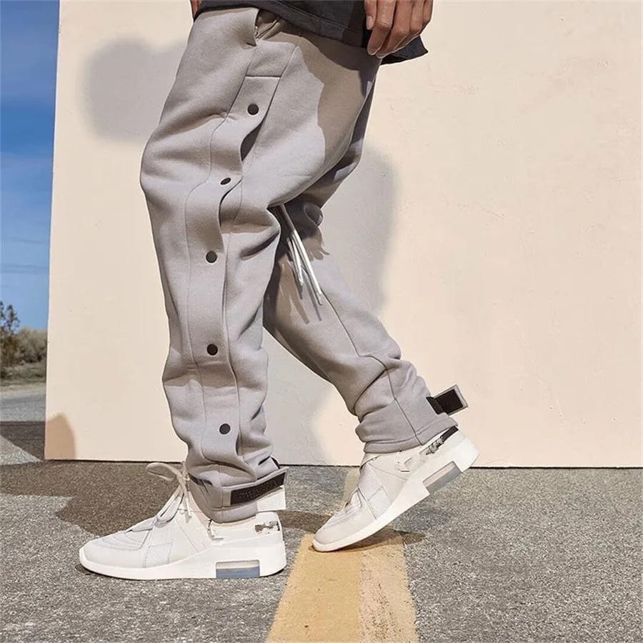 Top Trends: 2021 Hip Hop Jogging Pants Fashion Buttons Pants Gyms Casual Jogging Pants Street Apparel Cargo Pants Men Men&#039;s Fastener Pants Shoppable Styles