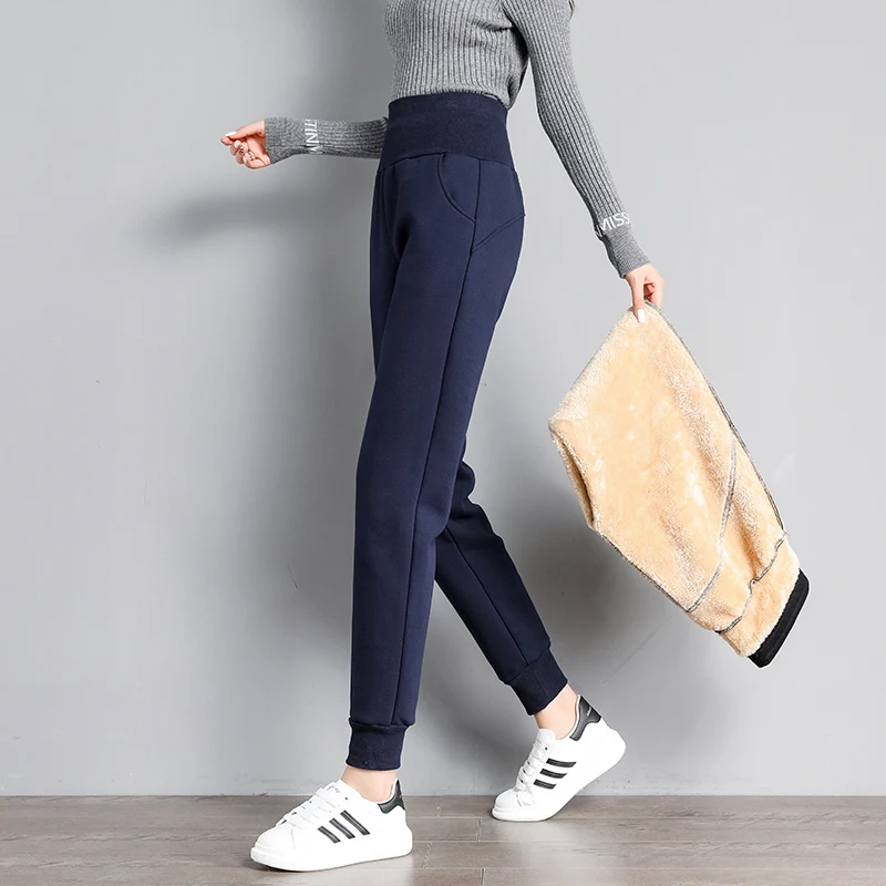 Top Trends: PELEDRESS Women Thick Warm Winter Harem Pants Casual Loose Korean Style Sweatpants High Waist Joggers Female Cashmere Trousers Shoppable Styles