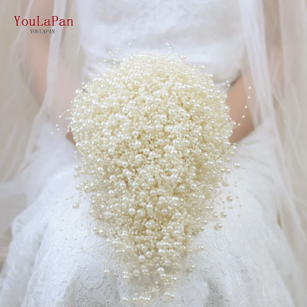 Top Trends: YouLaPan F24 Pearl Wedding Bouquet Luxury Wedding Accessories Bridal Bouquet Handmade Beads Holding Flower Mariage Bouquet Shoppable Styles