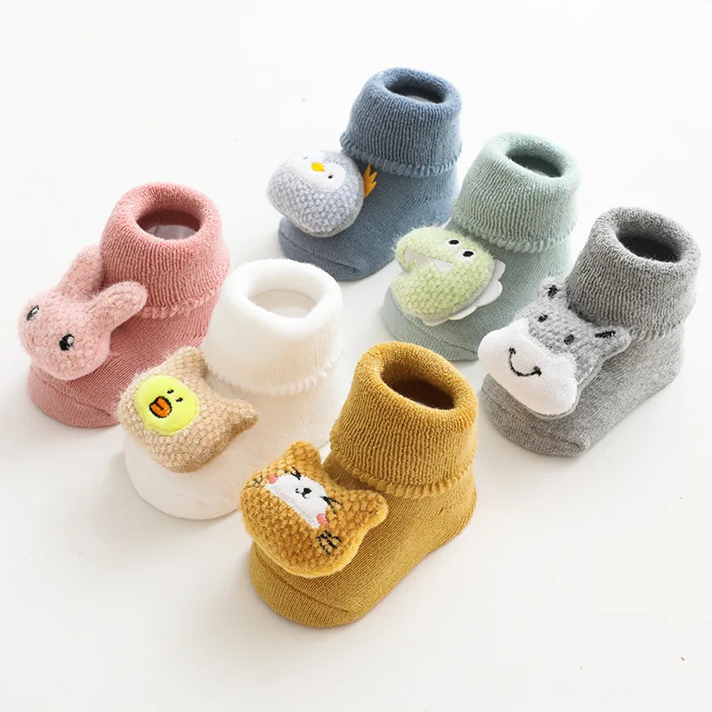 Top Trends: Thick Terry Floor Socks Baby Toddler Doll Cartoon Non-slip Newborn Indoor Children Booties Keep Warm Infants Socks Freeshipping Shoppable Styles