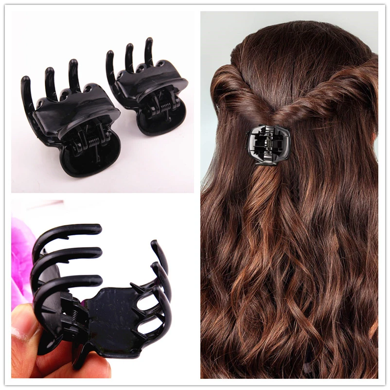 Top Trends: 2 Pieces Hair Claw Clips For Thick Hair Plastic Ponytail Holder For Women Hairdressing Salon Tool Crab For Hair Summer Headwear Shoppable Styles