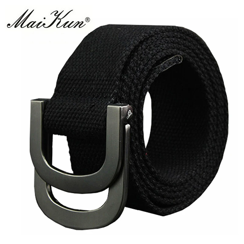 Top Trends: Casual Men&#039;s Canvas Belts For Man Women Strap Tactical Belt For Military Jeans Double Ring Buckle Belts Cummerbunds Shoppable Styles