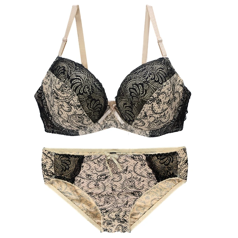 Top Trends: Nouvelle Seamless Famous Brand Sexy High-quality Female Print Bra Set, Lace Flower Push-up Bra Underwear Set. Large Size Underwe Shoppable Styles - Image 5