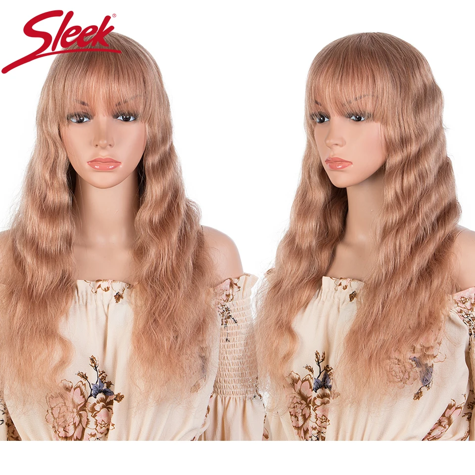 Top Trends: Sleek Human Hair Wigs For Women Blonde Wig Pink Remy Brazilian Hair Wigs Body Wave Colored Human Hair Wigs With Bangs Short Wig Shoppable Styles