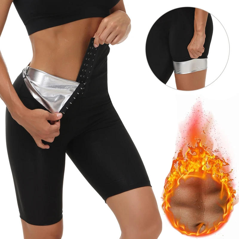 Top Trends: Sauna Sweat Pants For Women High Waist Slimming Sauna Shorts Compression Thermo Workout Exercise Body Shaper Thigh Trimmer Gym Shoppable Styles