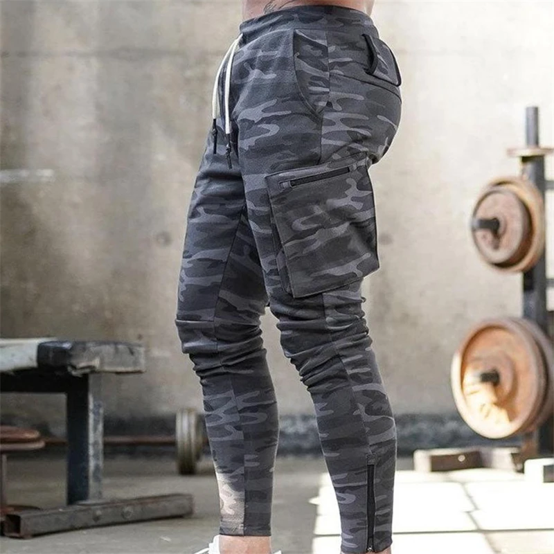 Top Trends: Men Jogger Pants Sweatpants Man Gym Workout Fitness Cotton Trousers Male Casual Fashion Skinny Sports Pants Zipper Design Pants Shoppable Styles