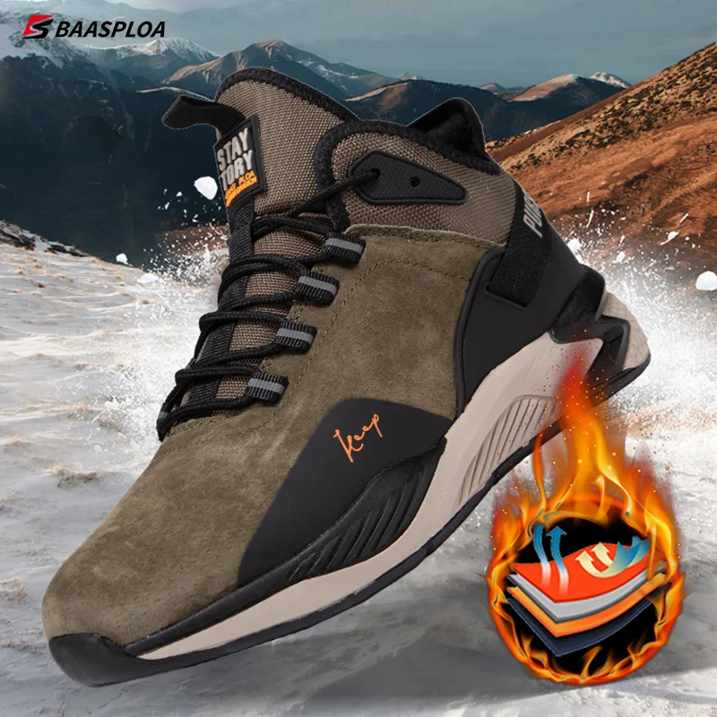 Top Trends: Baasploa New Winter Sneakers For Men Cotton Shoes Waterproof Non-slip Casual Running Shoes Fashion Man Winter Shoe Walking Shoes Shoppable Styles