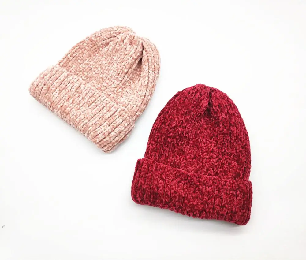 Top Trends: New Girl Casual Cotton Thick Warm Knitting Beanies Cap Winter Lady Women Chenille Warm Hat Knitted Skullies Gorros Shoppable Styles - Image 3