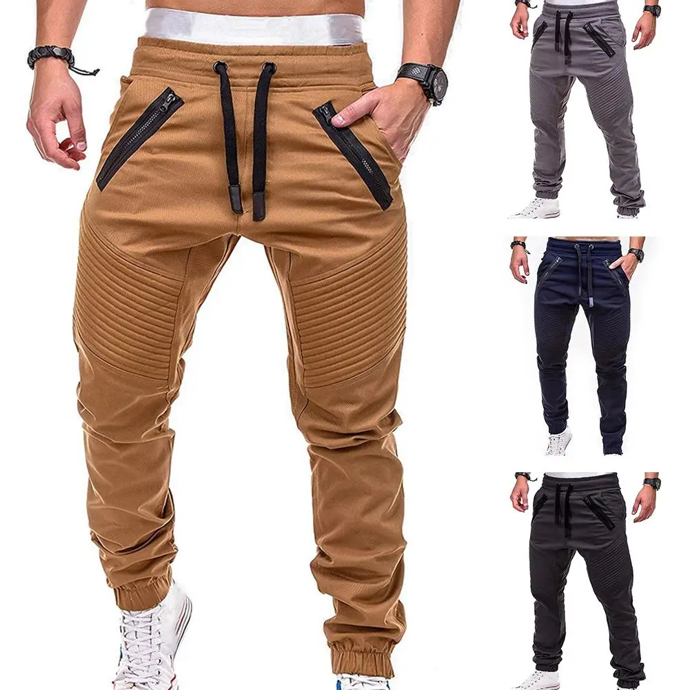 Top Trends: HOT SALES New Arrival Men Fashion Drawstring Zip Strips Pockets Ankle Tied Long Pants Sports Trousers Wholesale Dropshipping Shoppable Styles